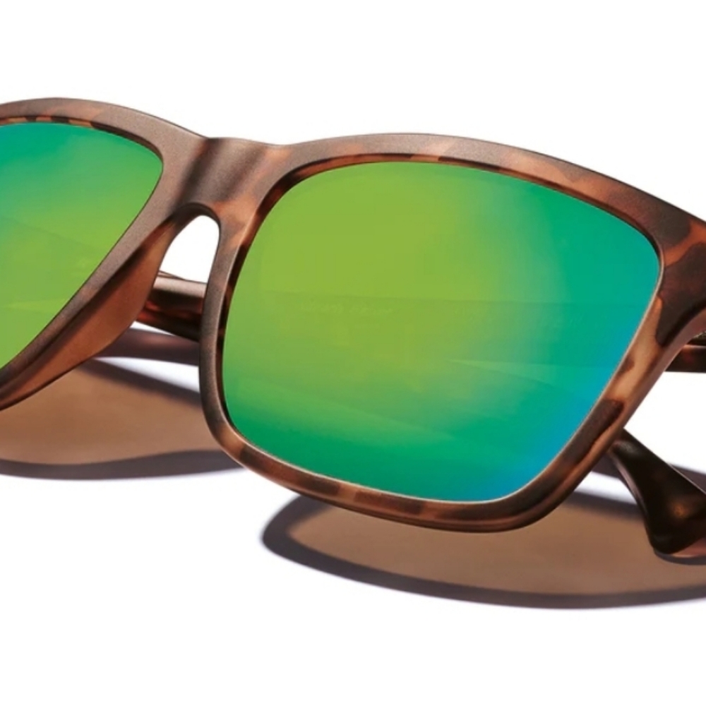 Kaenon Venice Sunglasses Matte Black Polarized Coastal Green Mirror